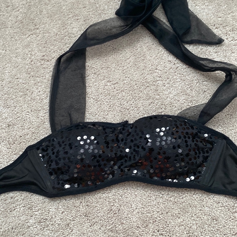 Dance costume sequined bra